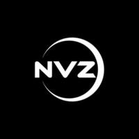 nvz brev logotyp design, inspiration för en unik identitet. modern elegans och kreativ design. vattenmärke din Framgång med de slående detta logotyp. vektor