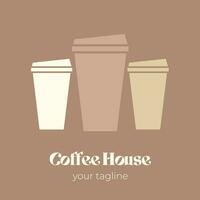 Kaffee Logo abstrakt Marke Identität zum Restaurant, Cafe, Geschäft Vektor Illustration