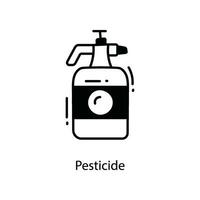 pesticid klotter ikon design illustration. lantbruk symbol på vit bakgrund eps 10 fil vektor