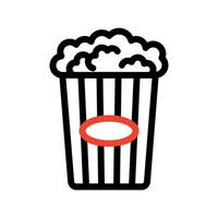 Popcorn Symbol. Pop Mais, Eimer, Kasten. Kino Konzept. editierbar Vektor Illustration isoliert auf Weiß Hintergrund.