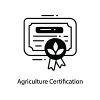 Landwirtschaft Zertifizierung Gekritzel Symbol Design Illustration. Landwirtschaft Symbol auf Weiß Hintergrund eps 10 Datei vektor