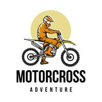 motorcross logotyp design vektor mall.