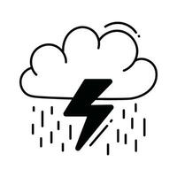 Sturm Regen Wolke Gekritzel Symbol Design Illustration. Ökologie Symbol auf Weiß Hintergrund eps 10 Datei vektor