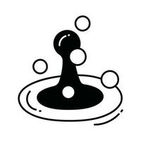 Wasser fallen Gekritzel Symbol Design Illustration. Ökologie Symbol auf Weiß Hintergrund eps 10 Datei vektor