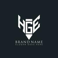 hge Brief Logo. hge kreativ Monogramm Initialen Brief Logo Konzept. hge einzigartig modern eben abstrakt Vektor Brief Logo Design.