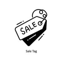 Verkauf Etikett Gekritzel Symbol Design Illustration. E-Commerce und Einkaufen Symbol auf Weiß Hintergrund eps 10 Datei vektor