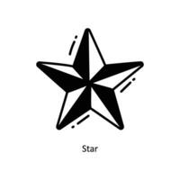 Star Gekritzel Symbol Design Illustration. E-Commerce und Einkaufen Symbol auf Weiß Hintergrund eps 10 Datei vektor