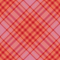 Vektor Muster Textur von Hintergrund Tartan prüfen mit ein nahtlos Stoff Textil- Plaid.