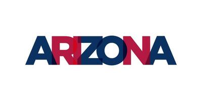 Arizona, USA Typografie Slogan Design. Amerika Logo mit Grafik Stadt Beschriftung zum drucken und Netz. vektor