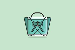 modisch Mode Frauen Tasche oder Geldbörse Vektor Illustration. Schönheit Mode Objekte Symbol Konzept. stilvoll und beiläufig modisch Handtasche Vektor Design.