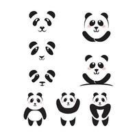 Panda-Symbol-Vorlage-Vektor-Illustration vektor