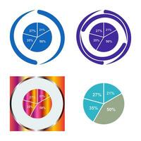 Kreisdiagramm-Vektorsymbol vektor