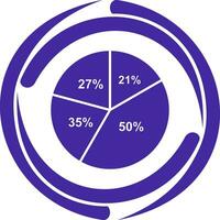 cirkeldiagram vektor ikon