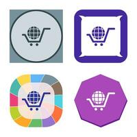 globales Shopping-Vektorsymbol vektor