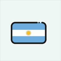 argentina flagga ikon vektor illustration