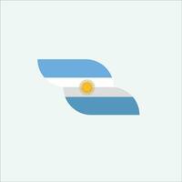 argentina flagga ikon vektor illustration