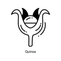 quinoa klotter ikon design illustration. mat och drycker symbol på vit bakgrund eps 10 fil vektor