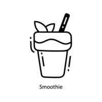 smoothie klotter ikon design illustration. mat och drycker symbol på vit bakgrund eps 10 fil vektor