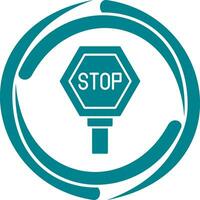 Stop-Schild-Vektor-Symbol vektor