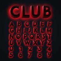 Rote &#39;CLUB&#39; Neonlichter setzen, Vektor