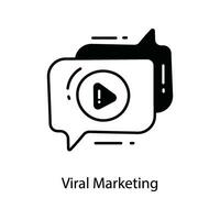 viral Marketing Gekritzel Symbol Design Illustration. Marketing Symbol auf Weiß Hintergrund eps 10 Datei vektor