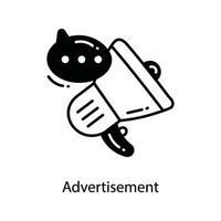 Werbung Gekritzel Symbol Design Illustration. Marketing Symbol auf Weiß Hintergrund eps 10 Datei vektor