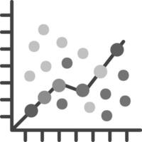 linjär regression vektor ikon