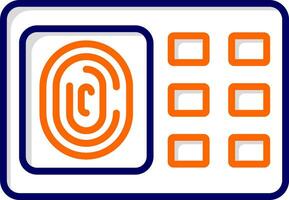 Vektorsymbol für Fingerabdruckscanner vektor