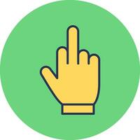 Mitte Finger Vektor Symbol