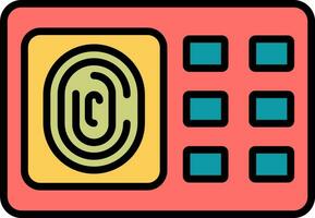Vektorsymbol für Fingerabdruckscanner vektor
