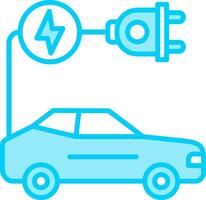 Vektorsymbol für Elektroautos vektor