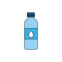 flaska vatten plast isolerad ikon vektor