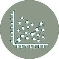 linjär regression vektor ikon