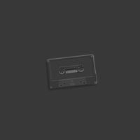 Retro realistische Pastellkassette auf flachem Hintergrund, Vektorillustration vektor