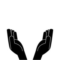 Hände, die menschliches isoliertes Symbol empfangen vektor