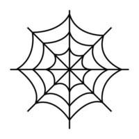 Spinnennetz von Halloween isolierte Symbol vektor