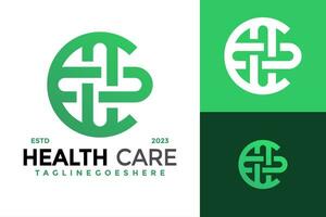 Brief c Kreuz Gesundheit Pflege Logo Design Vektor Symbol Symbol Illustration