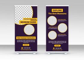 Internationaler Museumstag. Standee-Banner-Design. bearbeitbare Vorlage. vektor