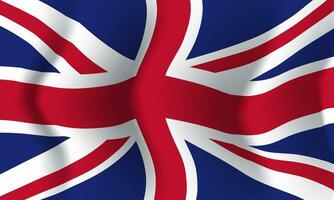 Hintergrund weht im Wind Großbritannien Flagge. Hintergrund vektor