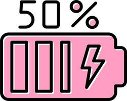 50 Prozent Vektor Symbol