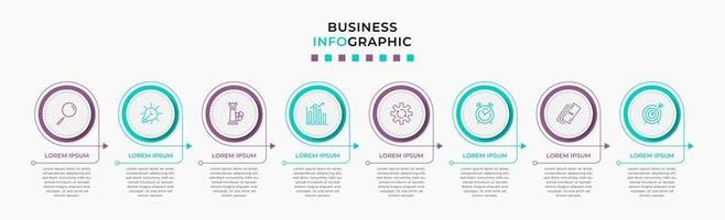 infografisk formgivningsmall med ikoner och 8 alternativ eller steg vektor