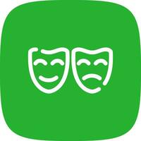 Theatermasken kreatives Icon-Design vektor