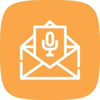 Voice-E-Mail kreatives Icon-Design vektor