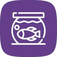 Fish Bowl kreatives Icon-Design vektor