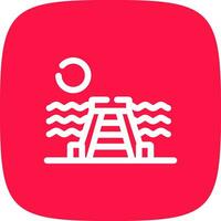 Dock Landschaft kreativ Symbol Design vektor