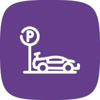 Parkplatz Bereich kreativ Symbol Design vektor