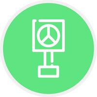 Peace-Zeichen kreatives Icon-Design vektor