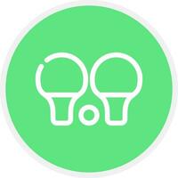 Tischtennis kreatives Icon-Design vektor