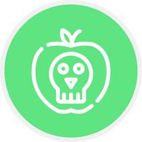 kreatives Icon-Design mit vergiftetem Apfel vektor