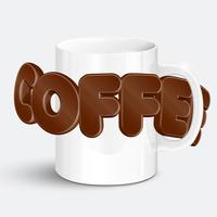 En kopp en realistisk varm kaffe, vektor